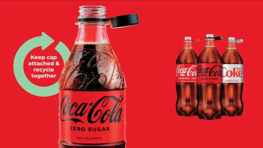 Coca-Cola prueba un nuevo formato para sus botellas: un tapón fijo